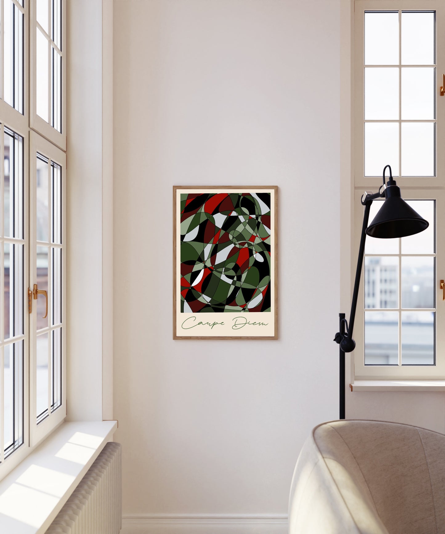 Carpe Diem Abstract Print (Green)