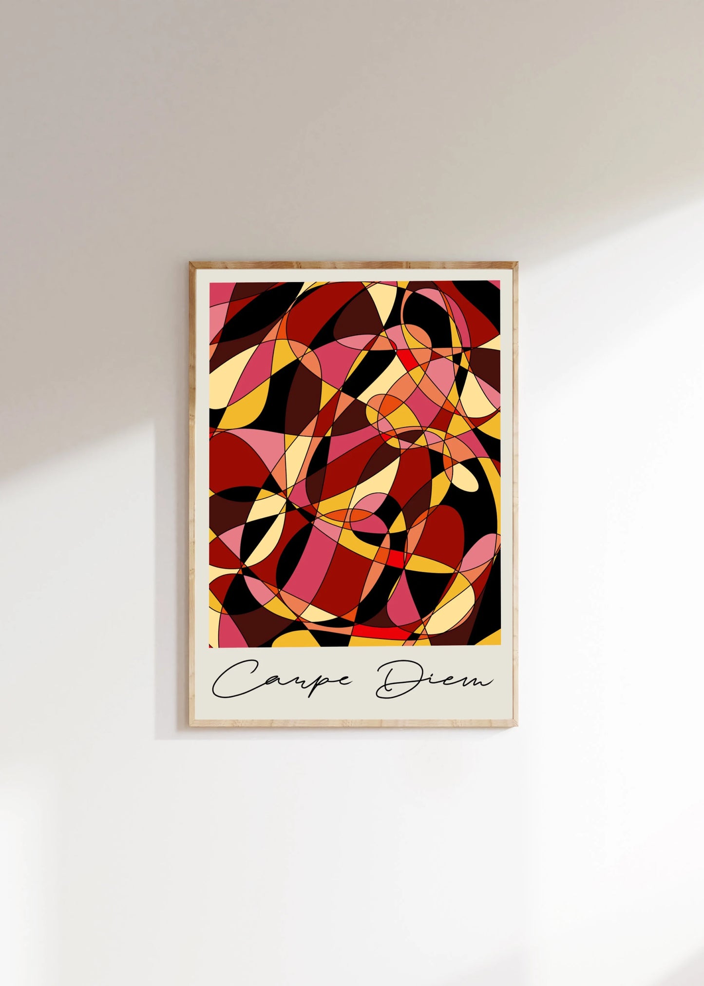 Carpe Diem Abstract Print (Red)